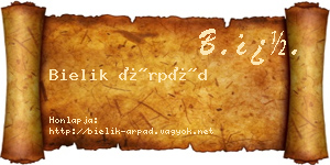 Bielik Árpád névjegykártya